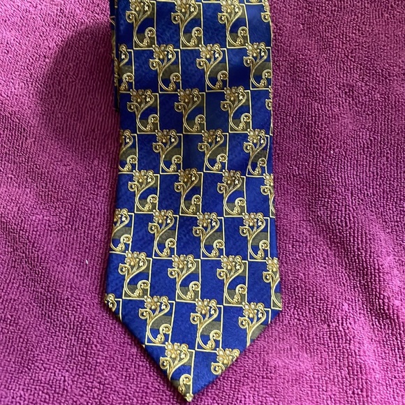 Valentino tie blue and gold - Picture 8 of 8